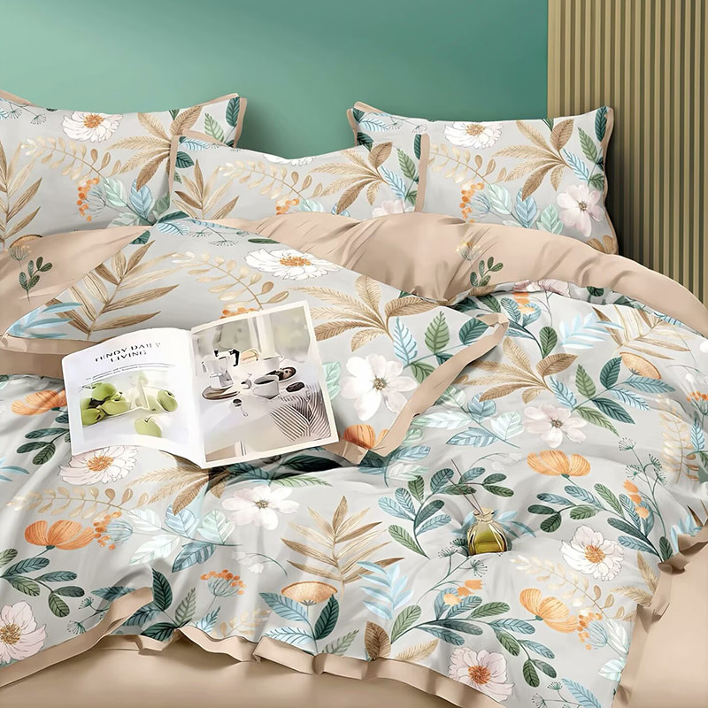 13372 Soft High Quality Pure Cotton Bed Sheet Set