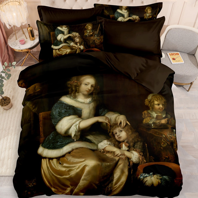 130gsm Digital Printed Bed Sheet Set (Vintage / Flower / Gradient / Cartoon / Totem）