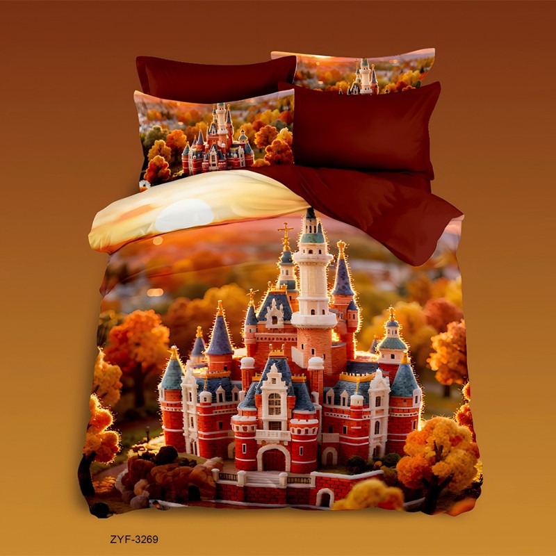 5D Digital Print Castle Fantasy Bedding Set