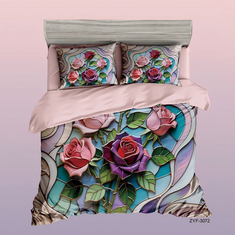5D Floral Digital Print Bedding Set - ‌Rose Garden