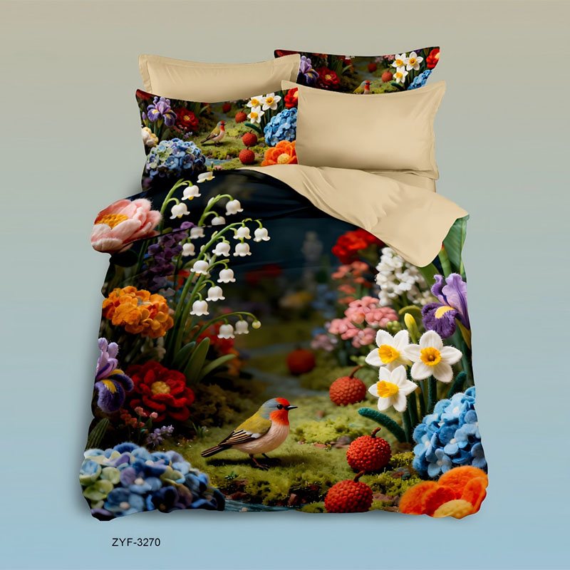 5D Floral Digital Print Bedding Set-‌Secret Garden
