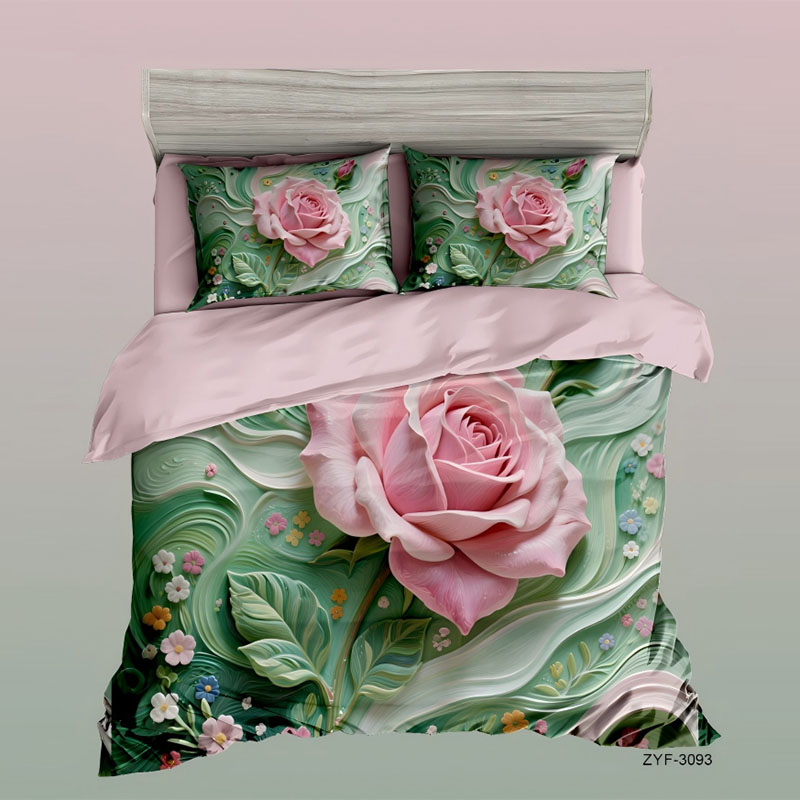 5D Floral Digital Print Bedding Set - ‌Rose Garden