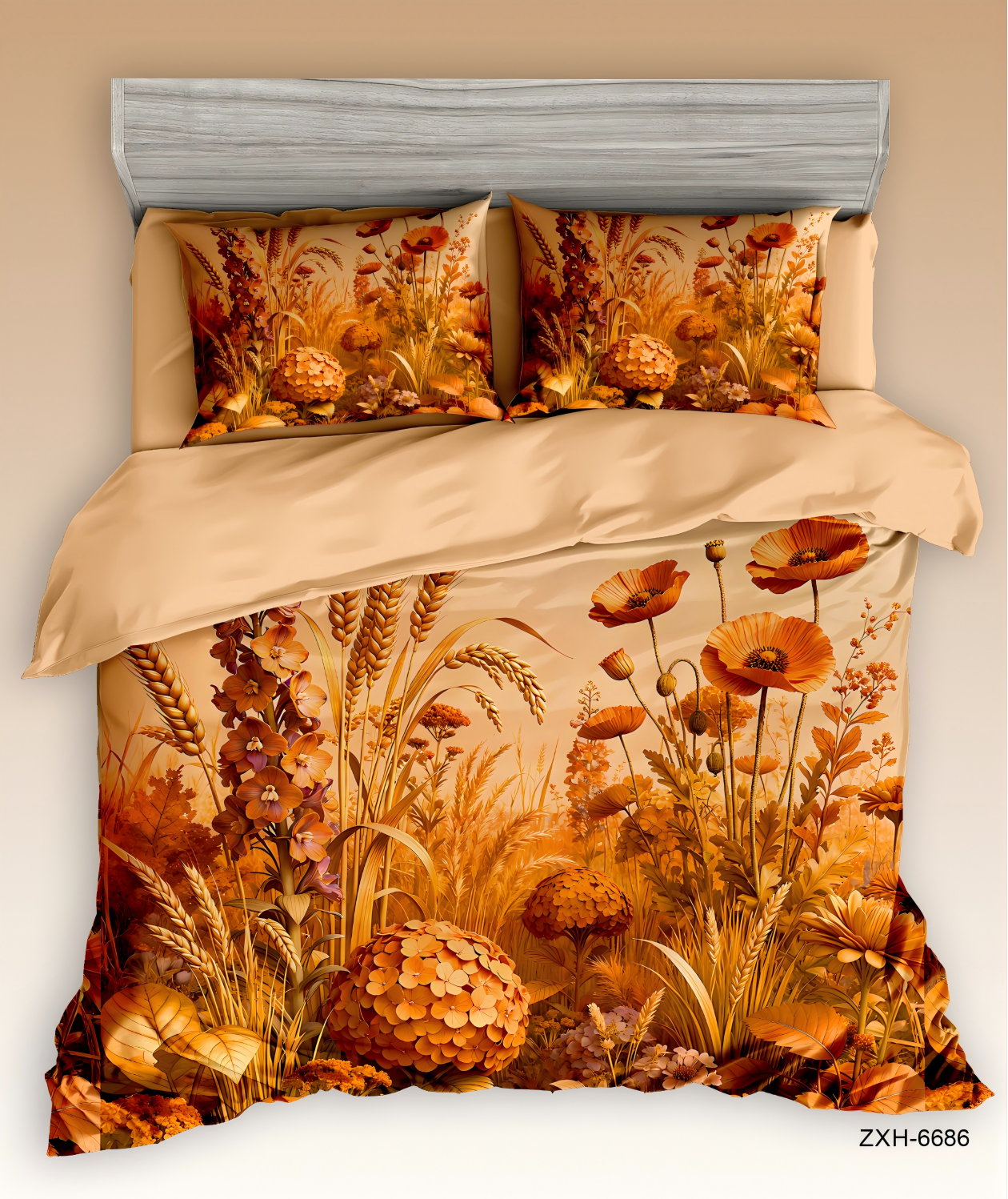 5D Floral Digital Print Bedding Set - ‌Autumn Meadow