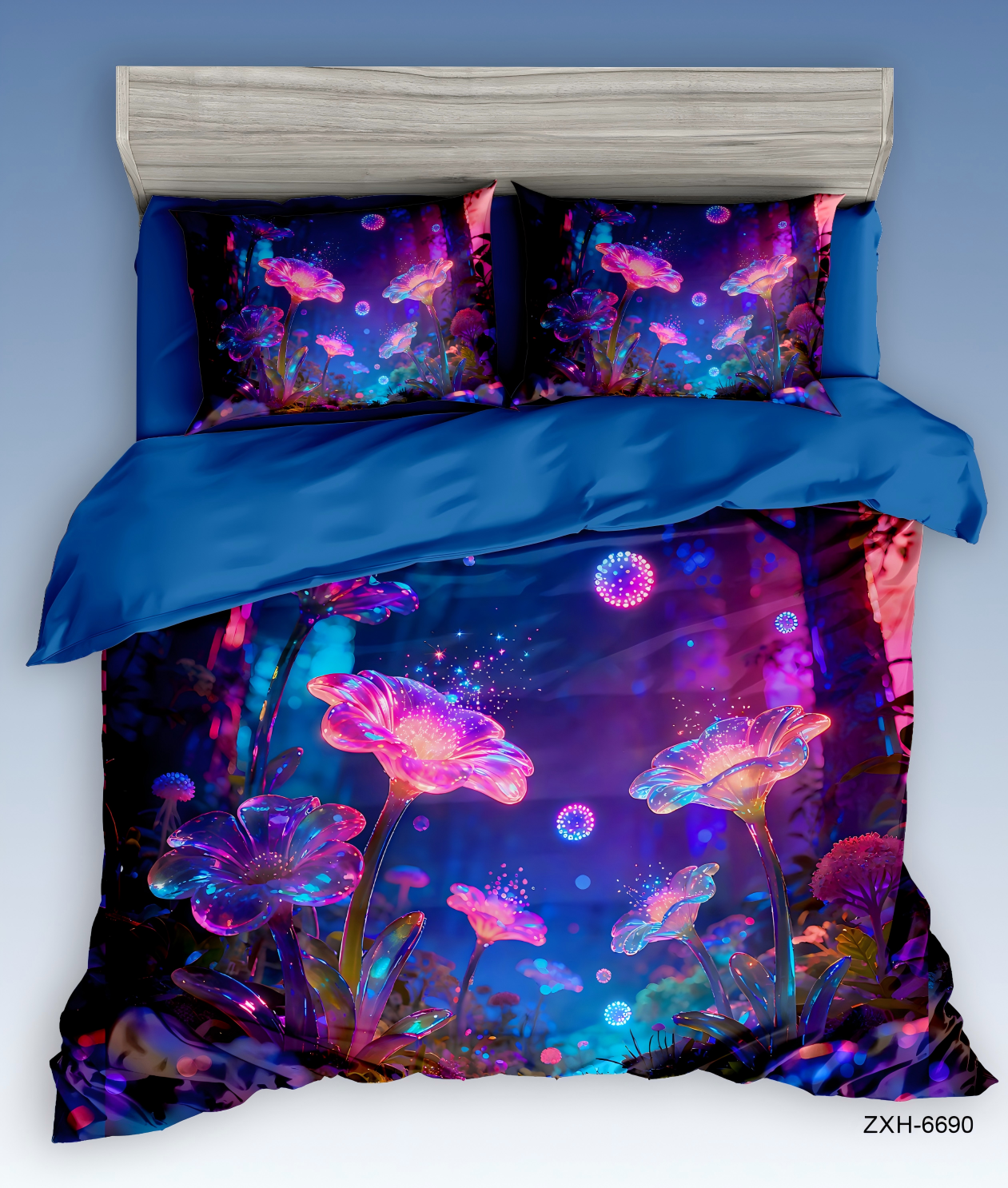 5D Floral Digital Print Bedding Set - Enchanted Forest
