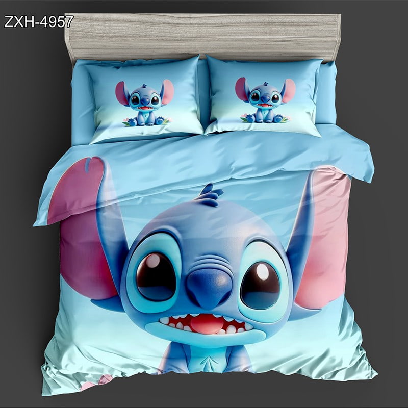 5D Digital Printed Bed sheet set with a Playful Cartoon Character Theme