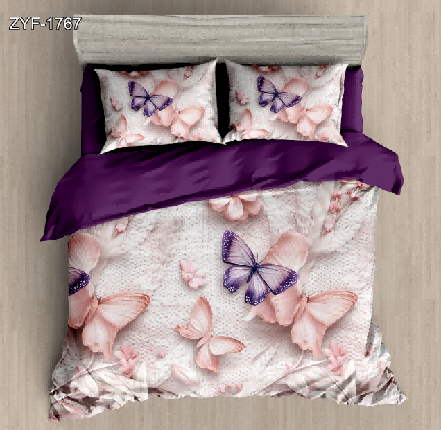 5D Floral Digital Print Bedding Set - Butterfly Dance