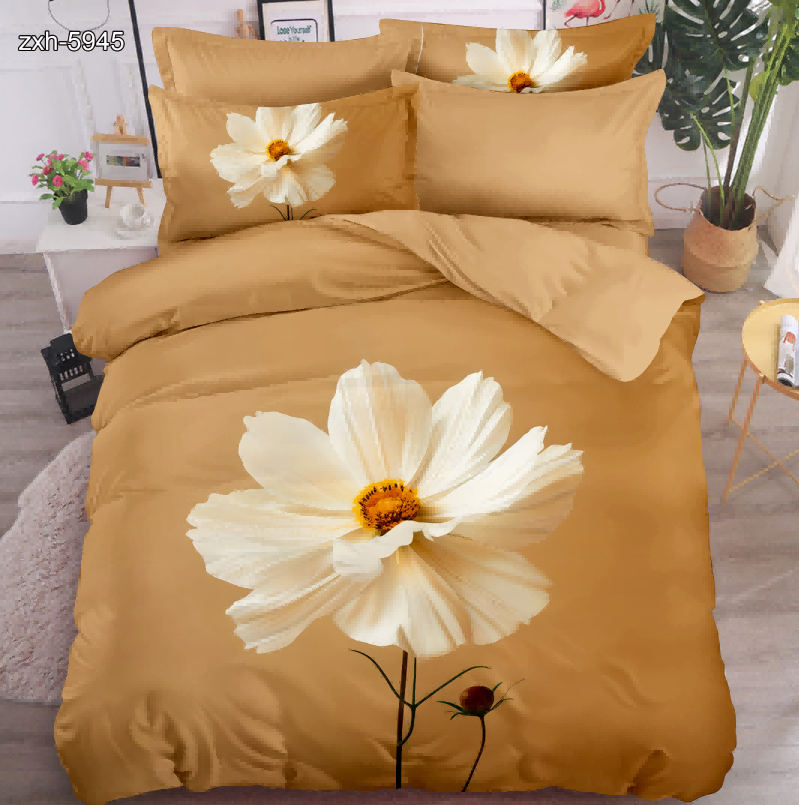 5D Floral Digital Print Bedding Set - ‌Cosmos Flower