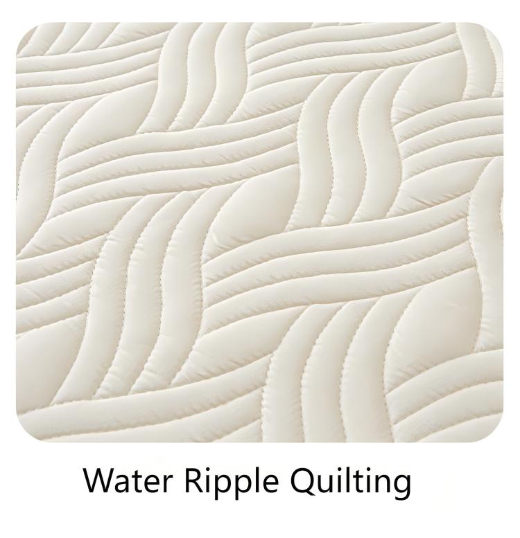 Washed Brushed Quilted Anti-Slip Waterproof Fitted Sheet with Rippled Design – Soft, Breathable & 360° Mattress Protection
