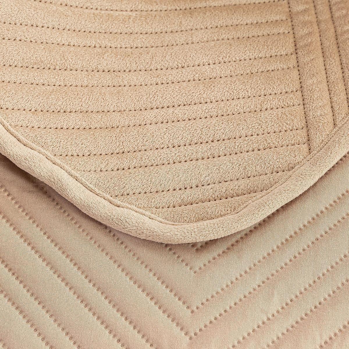 Crystal Velvet Quilted Bedspread Set with Interwoven Diamond Ultrasonic Design – Soft, Breathable & Easy-Care 3-Piece Bedding Set