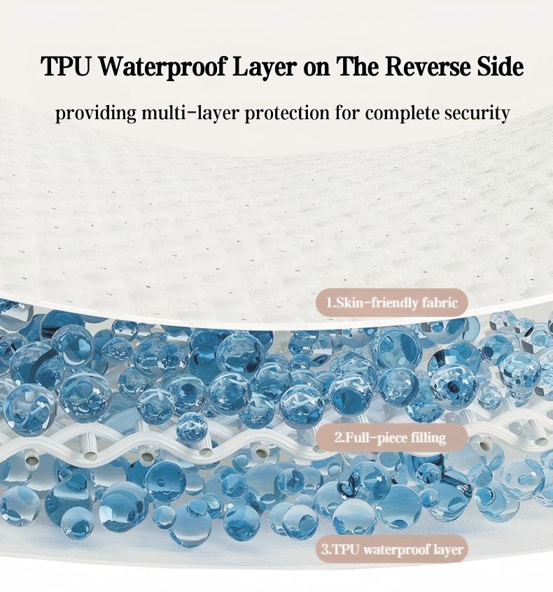 Washed Brushed Quilted Waterproof Fitted Sheet with Triangular Diamond Design – Soft, Breathable & 360° Mattress Protection