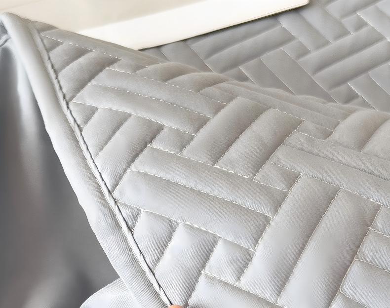 Washed Brushed Quilted Waterproof Fitted Sheet with Crosshatch Design – Soft, Breathable & 360° Mattress Protection