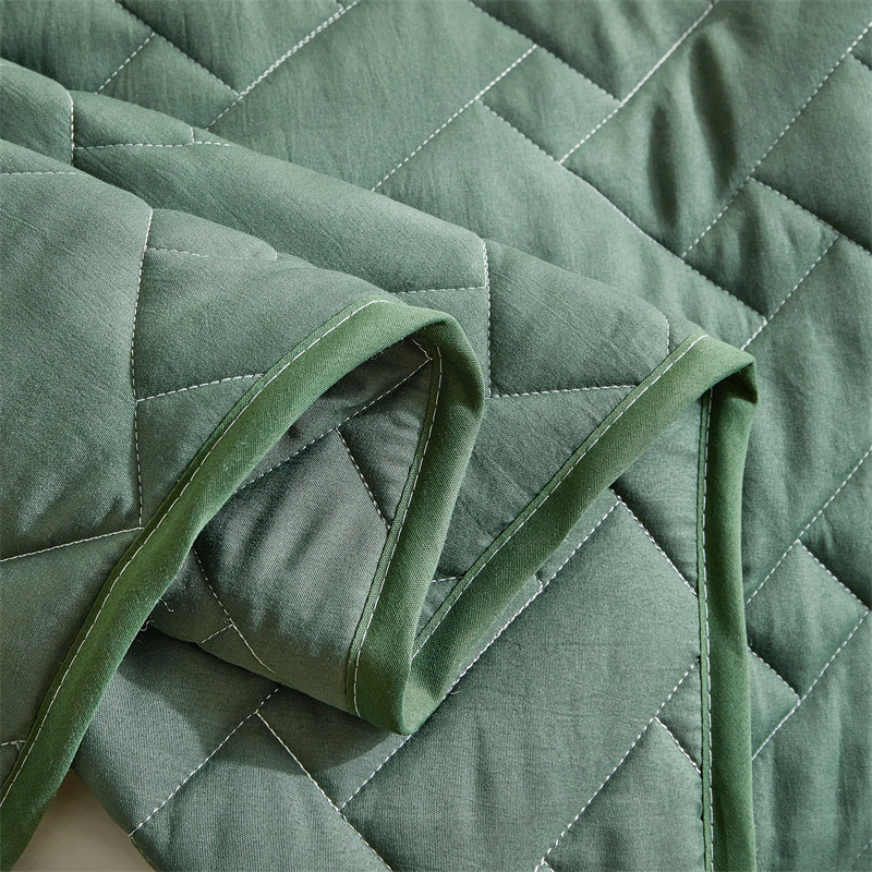 Microfiber Quilted Bedspread Set with Rectangular Stitch Design – Soft, Breathable & Easy-Care 3-Piece Bedding Set