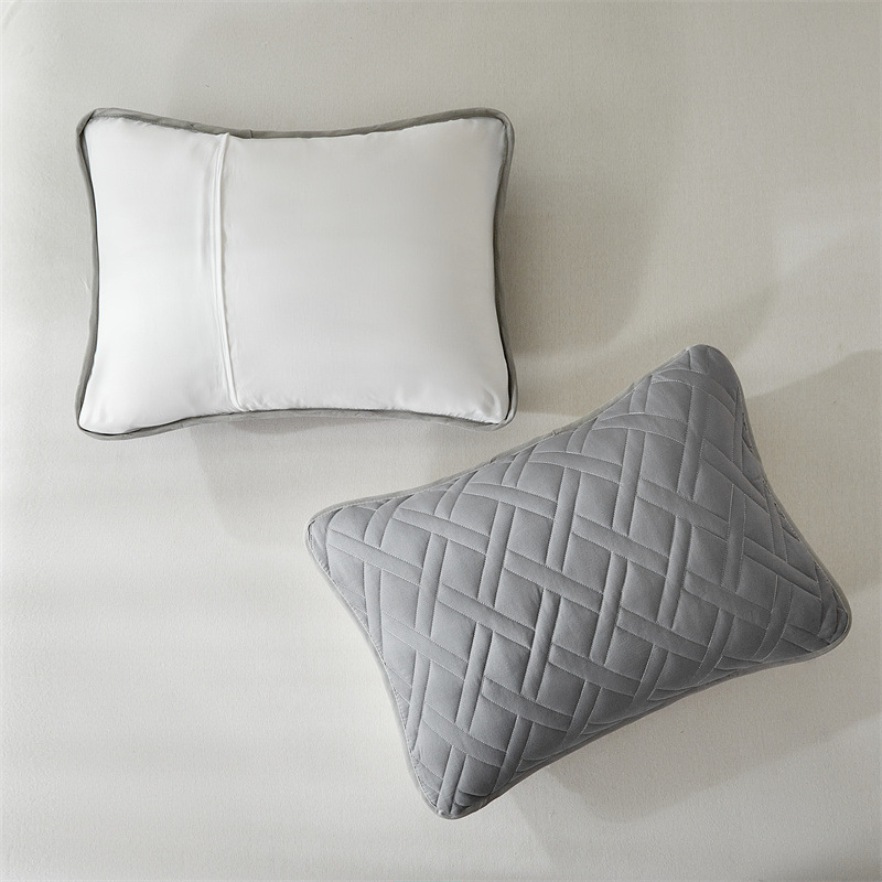 Microfiber Quilted Bedspread Set with Diagonal Grid Stitch – Soft, Breathable & Easy-Care 3-Piece Bedding Set