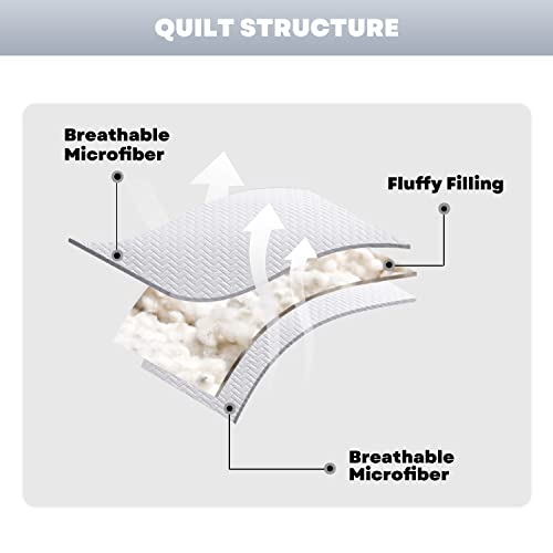 Chevron Ultrasonic Quilted Bedspread Set – Soft Microfiber, Modern V-Pattern Design & Down-Alternative Filling