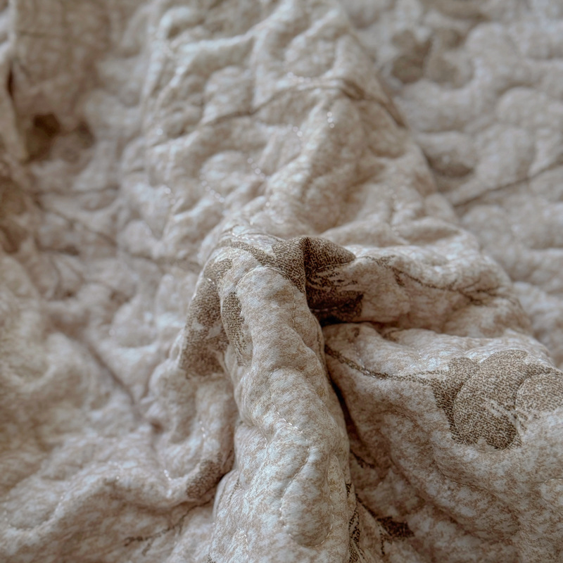 Vintage Lace Printed Microfiber Quilted Bedspread Set – Soft, Breathable & Easy-Care 3-Piece Bedspread Set