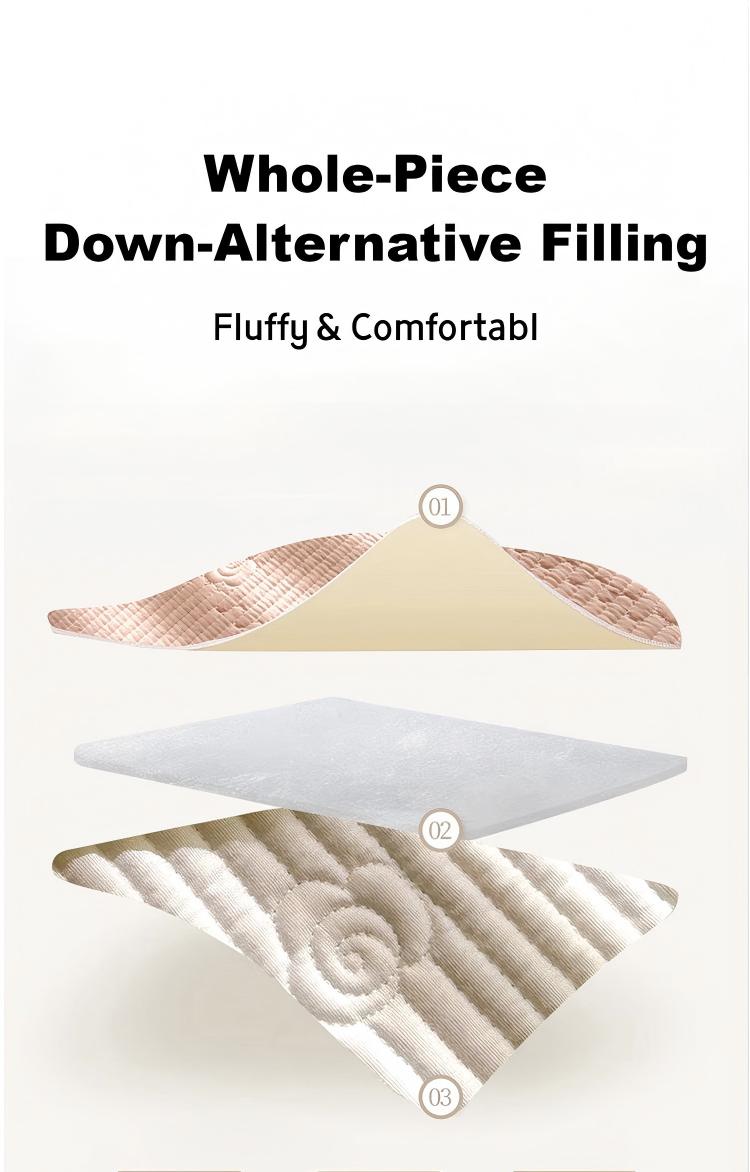 Camellia Quilted Bedspread Set – Soft Microfiber, Elegant Floral Stitching & Flanged Edge Design