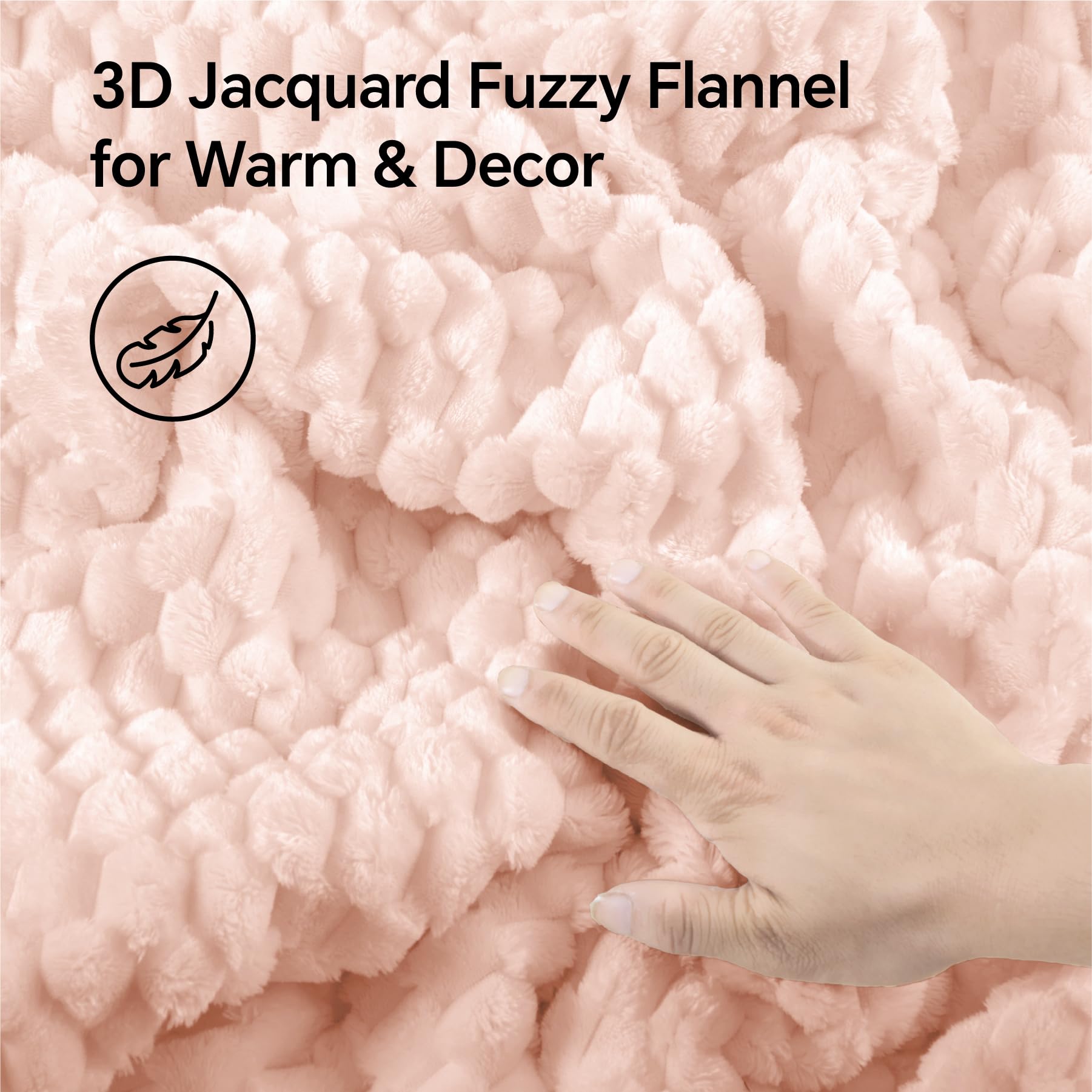 3D Jacquard Plush Flannel Comforter Set – Luxurious Textured Bedding with Down-Alternative Fill, Soft, Warm & Elegant