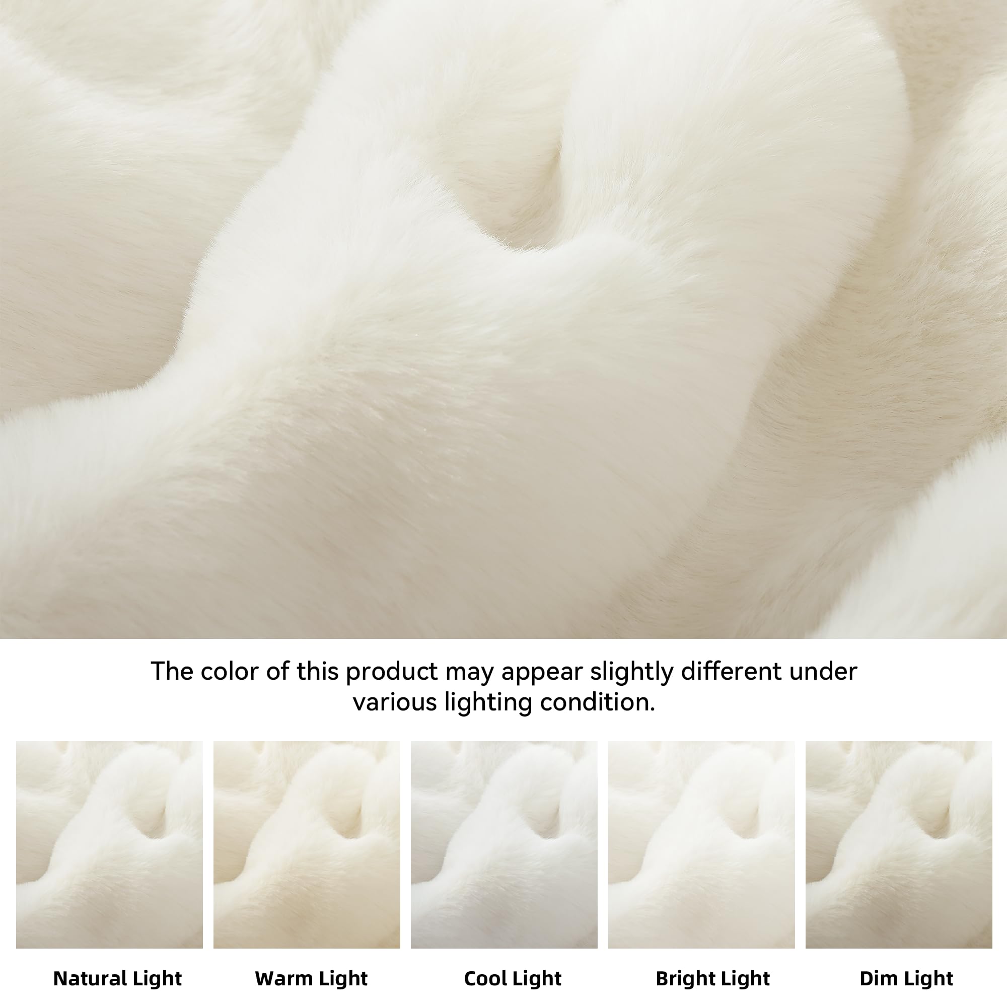 Luxury Faux Rabbit Fur Bubble Comforter Set – Wave Texture Design, Soft & Warm Bedding with Milk Velvet Back