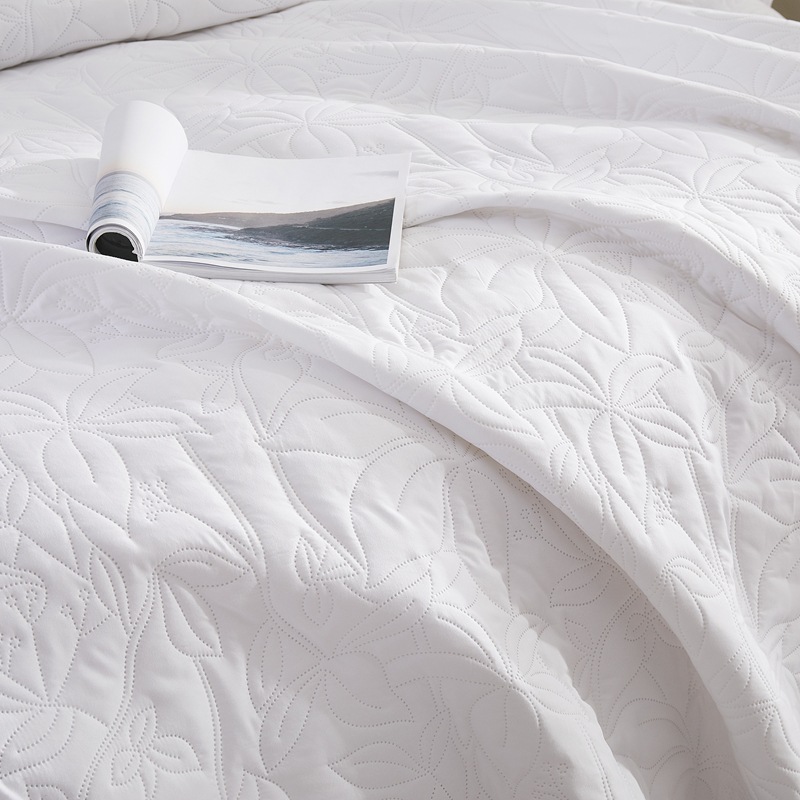 Microfiber Quilted Bedspread Set – Tropical Breeze Ultrasonic Embossed, 3-Piece Soft & Breathable Bedspread Set