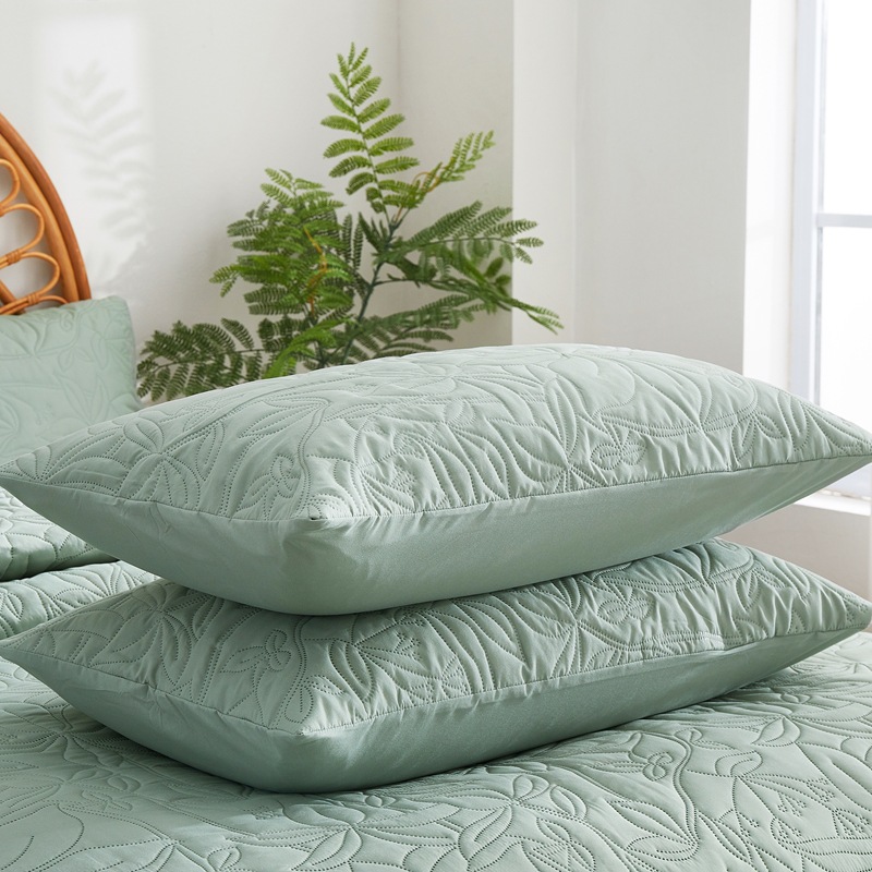 Microfiber Quilted Bedspread Set – Tropical Breeze Ultrasonic Embossed, 3-Piece Soft & Breathable Bedspread Set