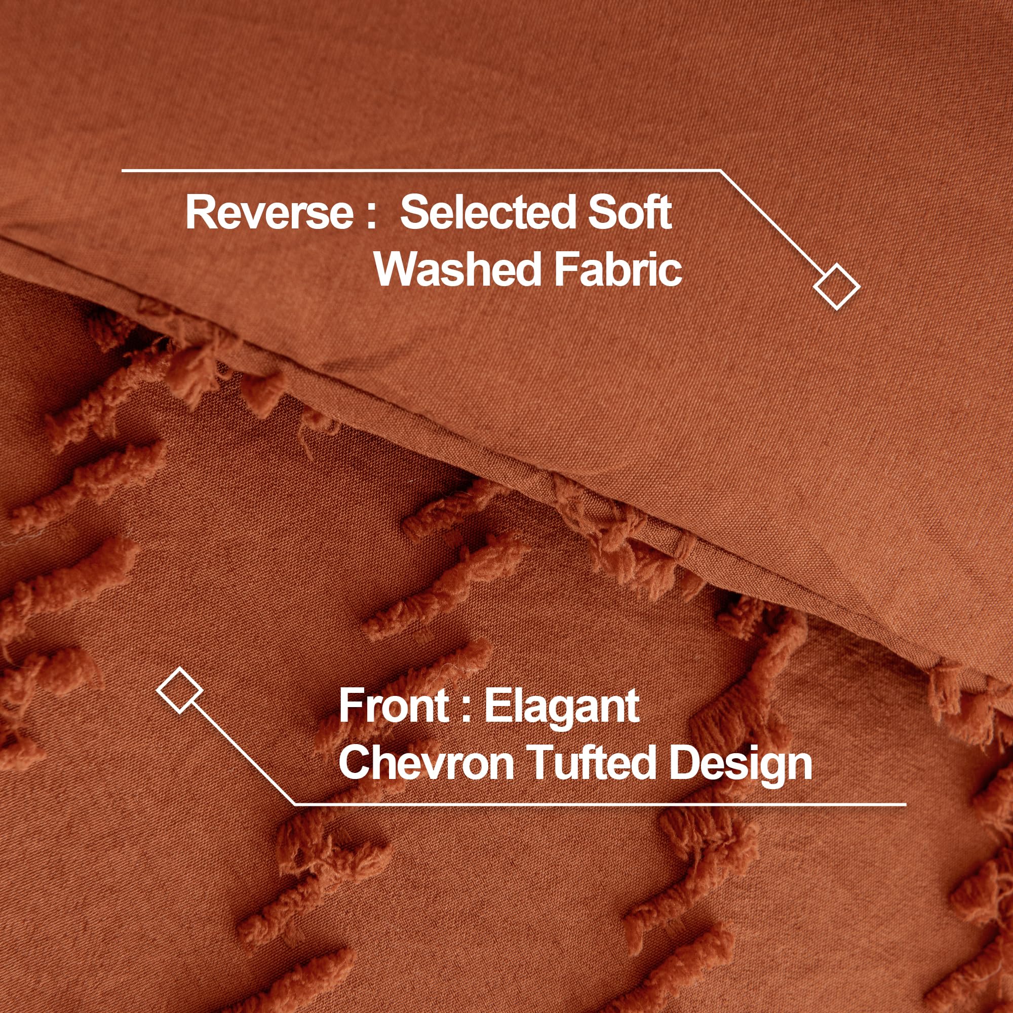 Chevron Tufted Comforter Set – Textured Design, Soft & Lightweight All-Season Bedding