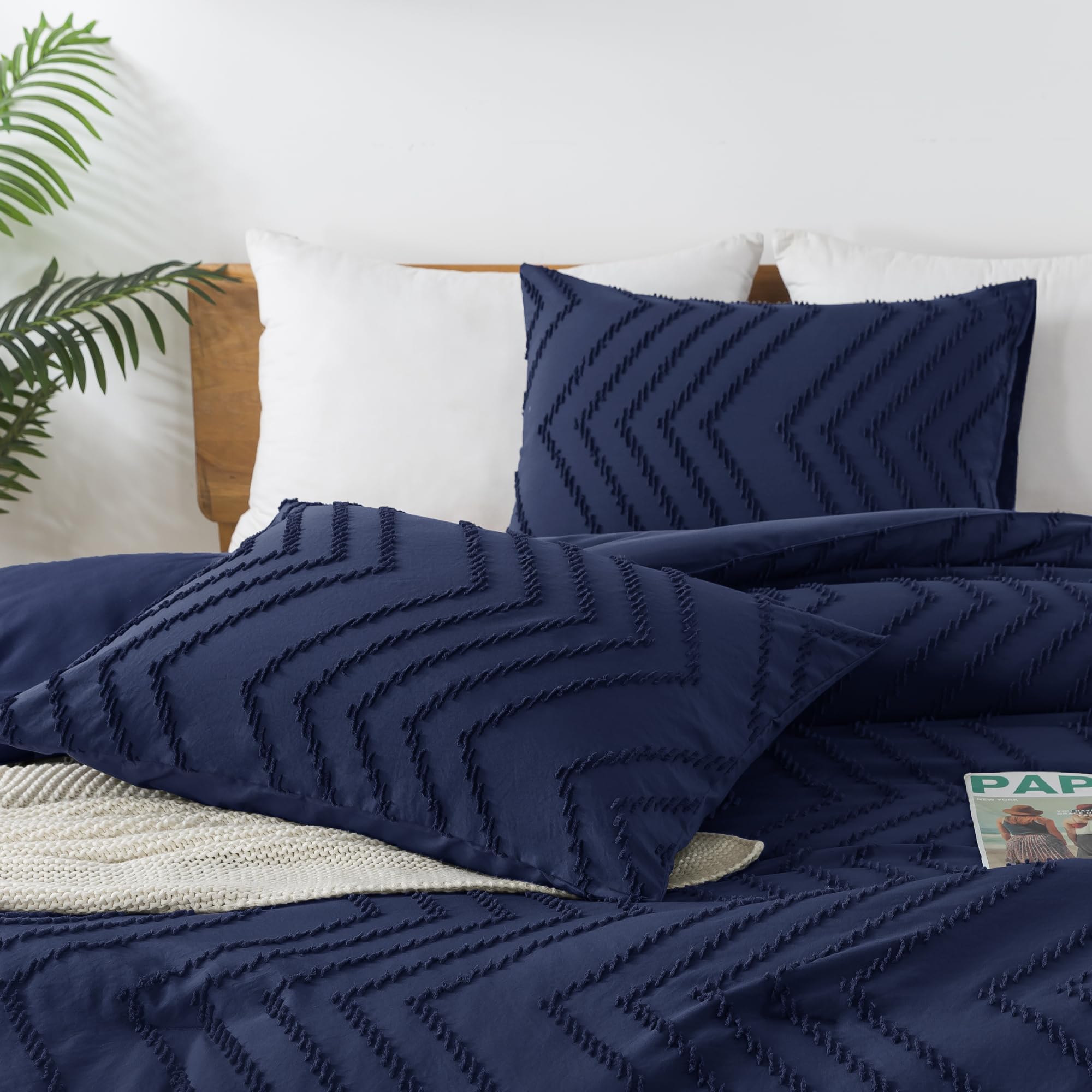 Chevron Tufted Comforter Set – Textured Design, Soft & Lightweight All-Season Bedding