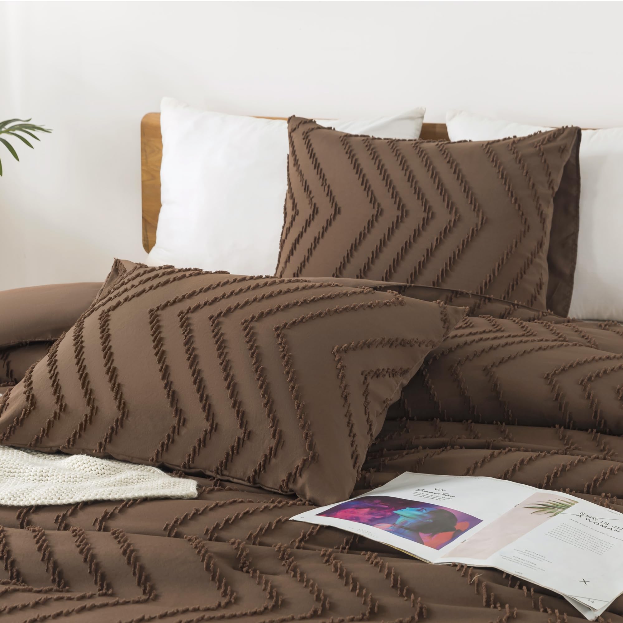 Chevron Tufted Comforter Set – Textured Design, Soft & Lightweight All-Season Bedding