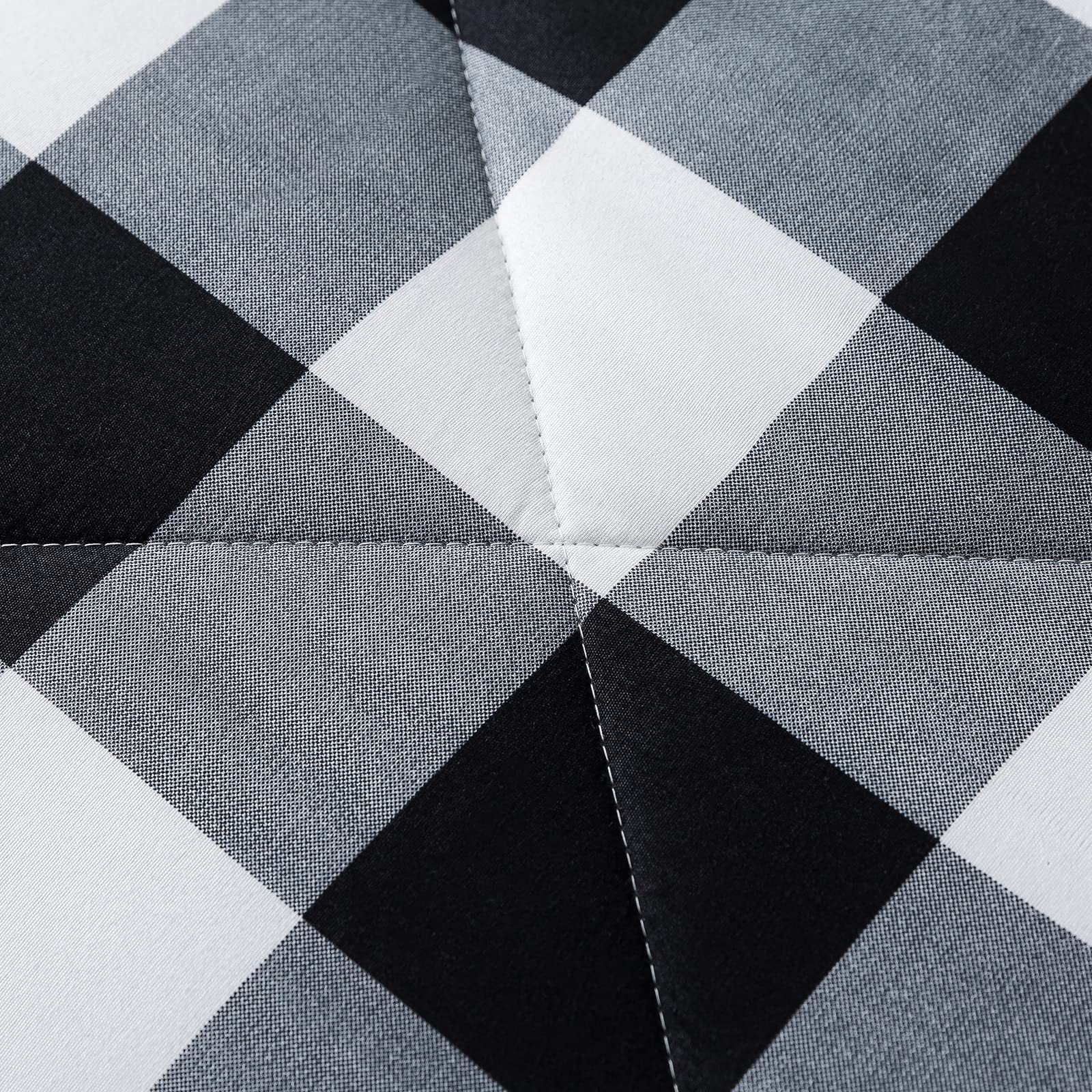 Black & White Checkered Microfiber Comforter Set – Soft Brushed Fabric, Lightweight & Durable Bedding