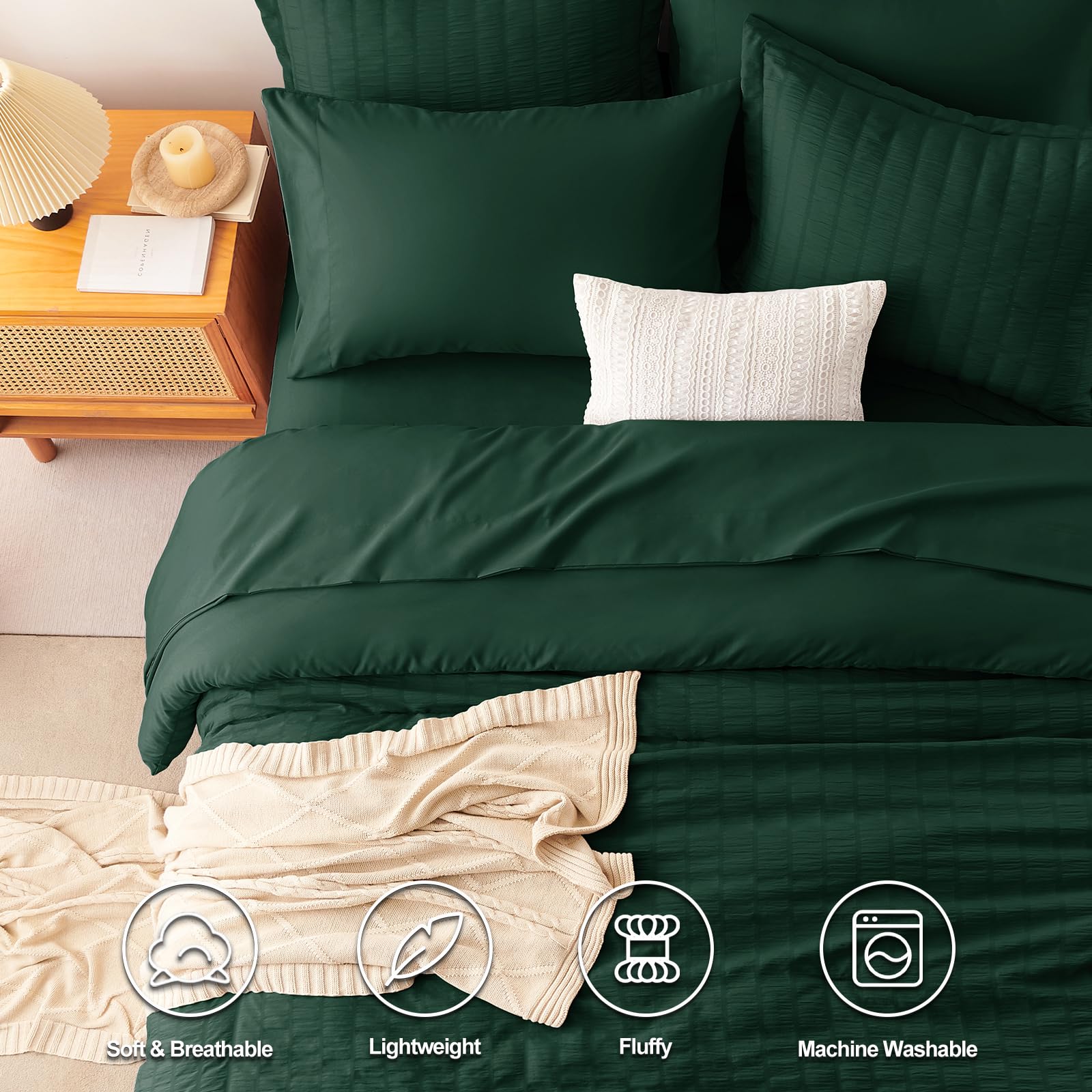 Seersucker Comforter Set – Lightweight, Textured & Soft Bedding for All Seasons