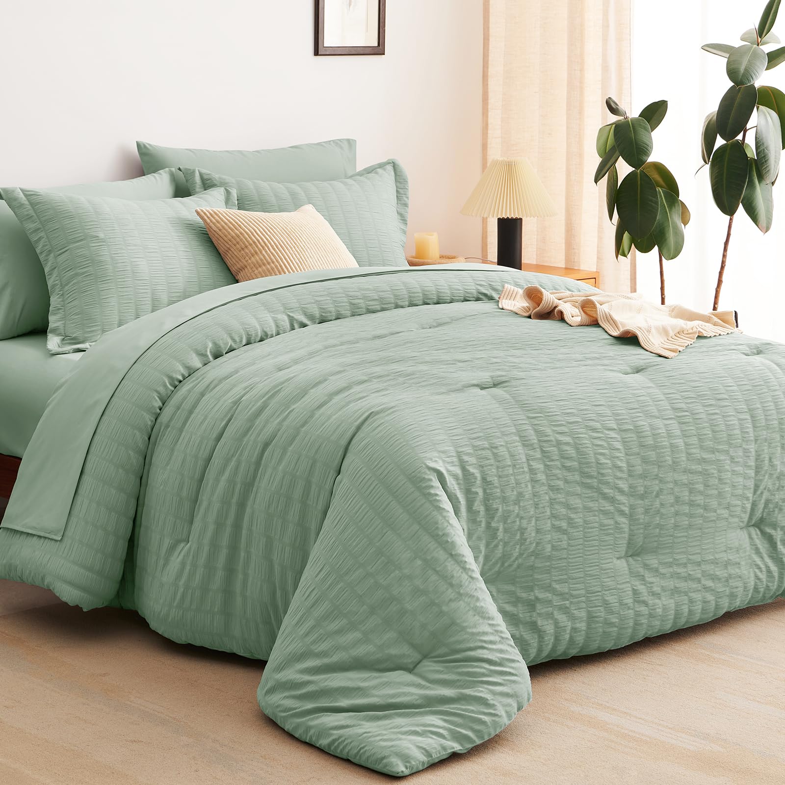 Seersucker Comforter Set – Lightweight, Textured & Soft Bedding for All Seasons