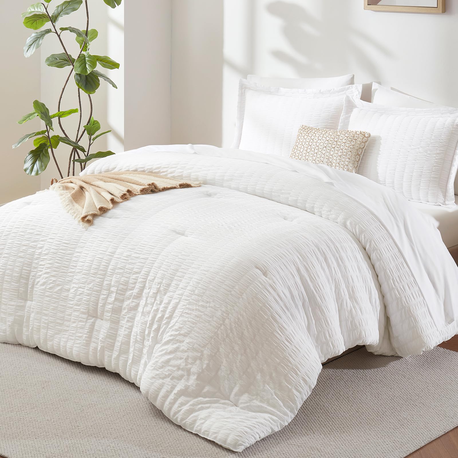 Seersucker Comforter Set – Lightweight, Textured & Soft Bedding for All Seasons