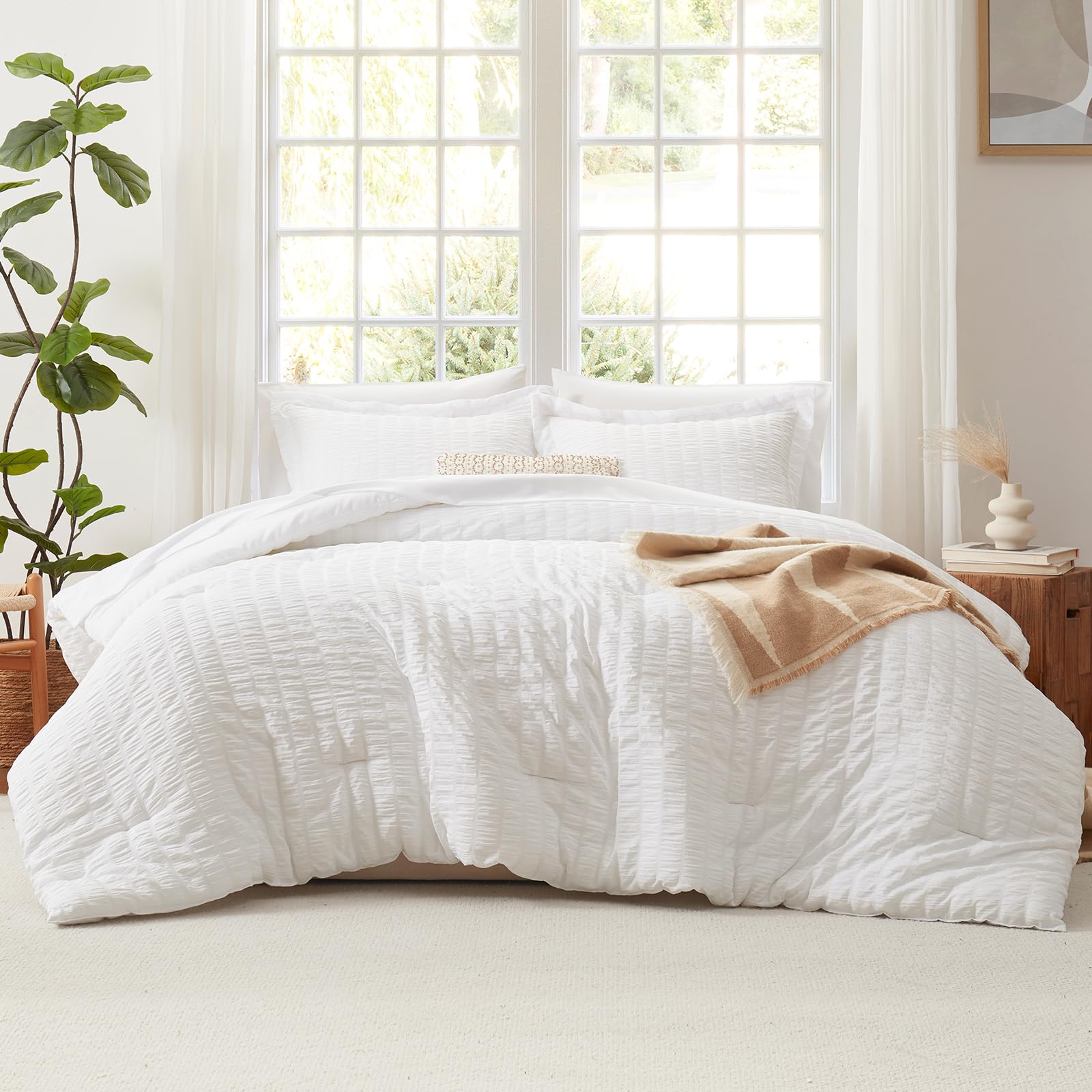 Seersucker Comforter Set – Lightweight, Textured & Soft Bedding for All Seasons