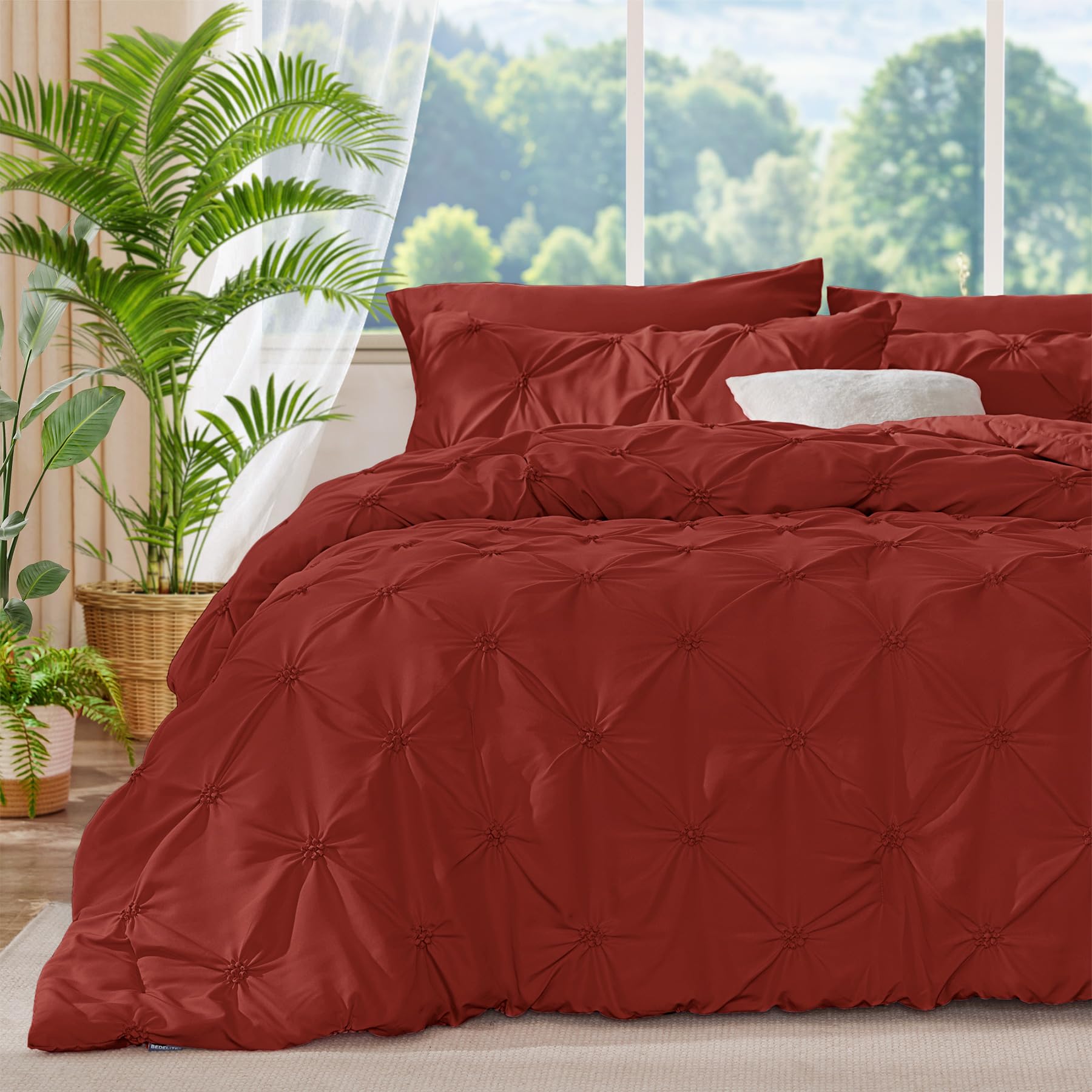 Boho Pintuck Microfiber Quilt Set – Lightweight, Cozy & Elegantly Textured