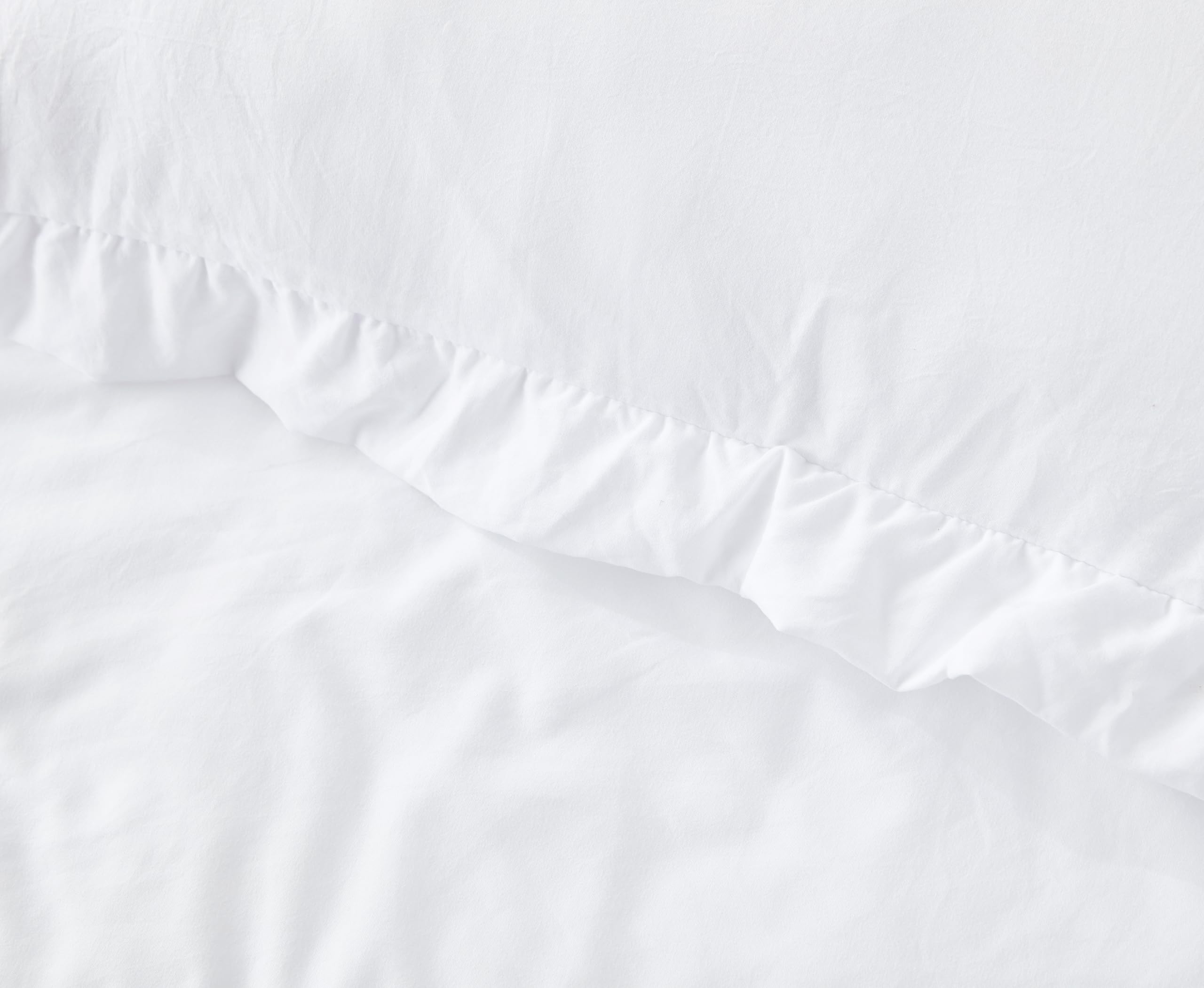 Washed Microfiber Ruffled Edge Comforter Set – Soft, Elegant & All-Season Bedding