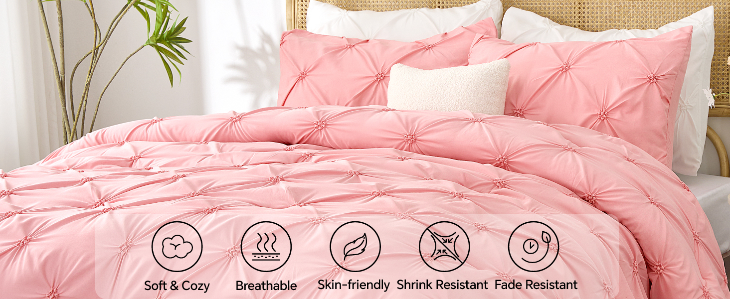 Boho Pintuck Microfiber Quilt Set – Lightweight, Cozy & Elegantly Textured