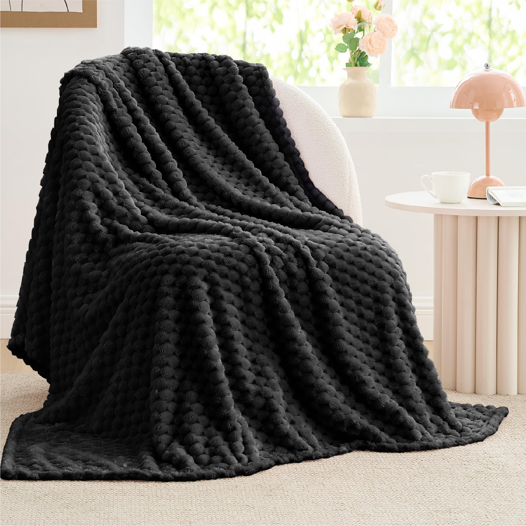 3D Faux Tortoiseshell Jacquard Fleece Blanket – Soft, Cozy & Stylish Decorative Throw