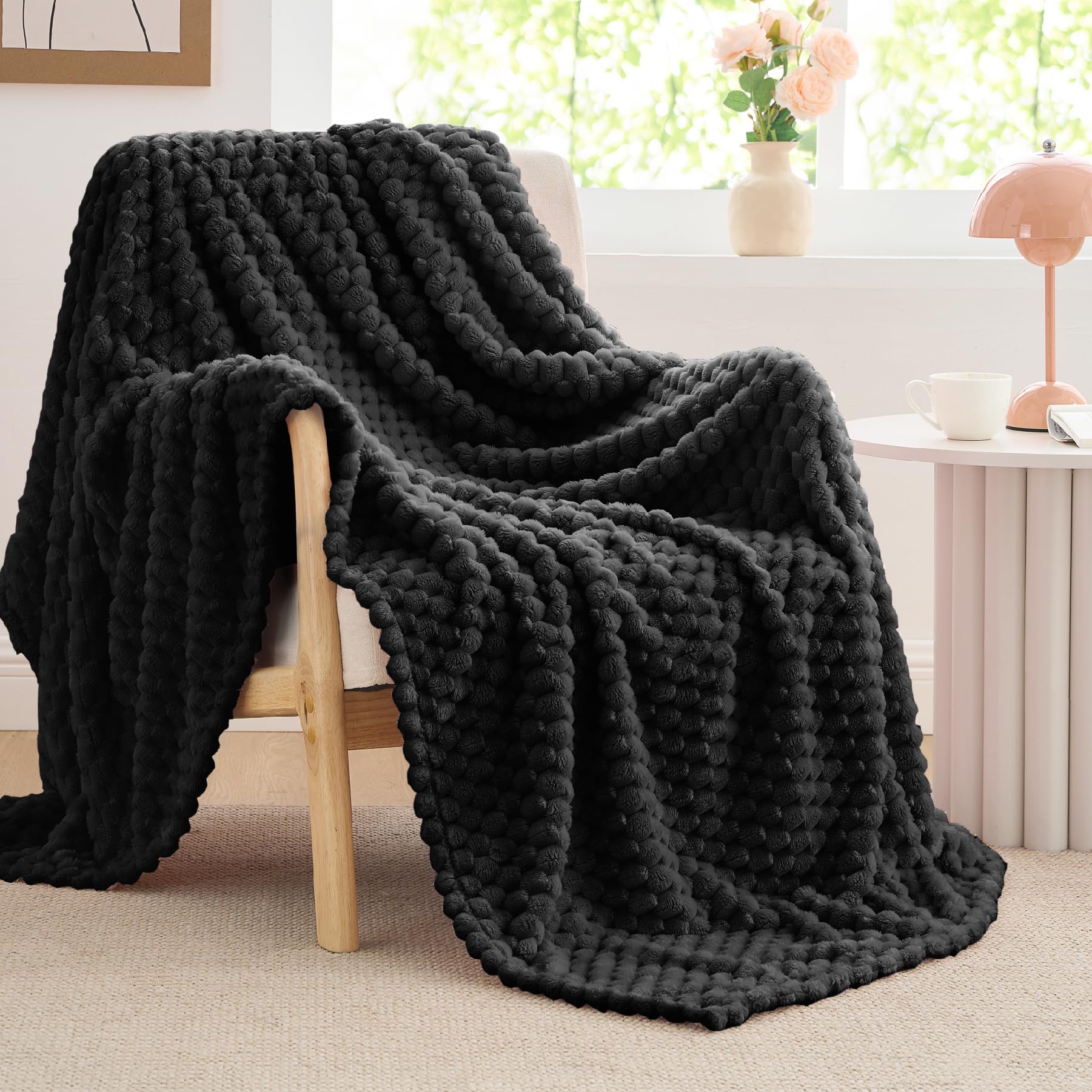3D Faux Tortoiseshell Jacquard Fleece Blanket – Soft, Cozy & Stylish Decorative Throw