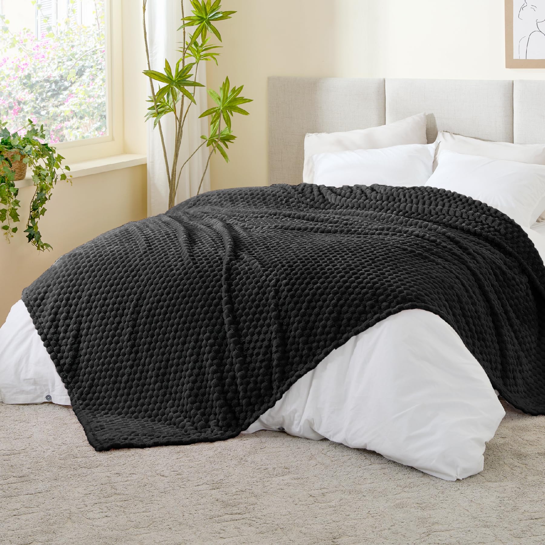 3D Faux Tortoiseshell Jacquard Fleece Blanket – Soft, Cozy & Stylish Decorative Throw