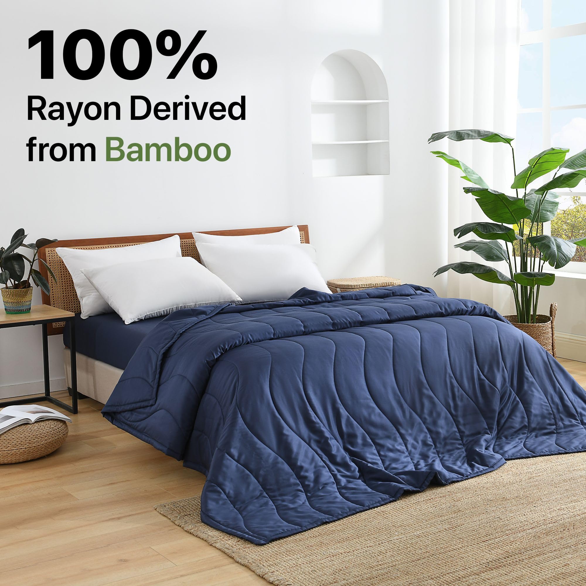 Cooling Bamboo Fiber Summer Quilt – Lightweight, Breathable & Silky Soft