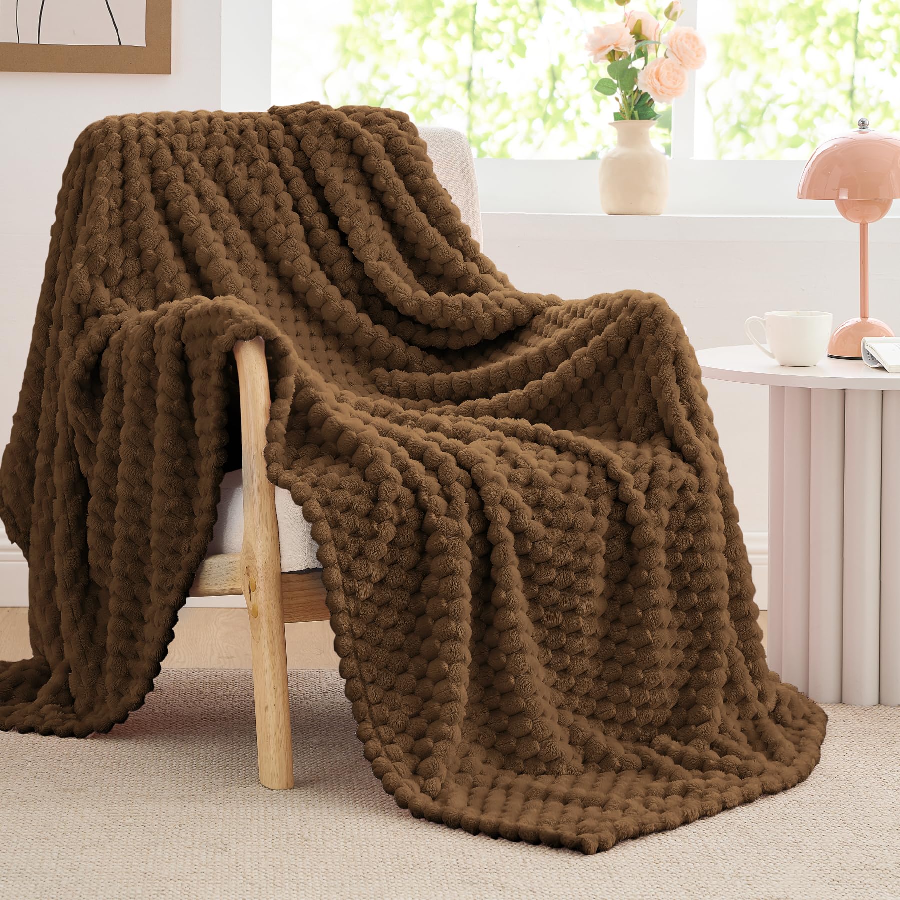 3D Faux Tortoiseshell Jacquard Fleece Blanket – Soft, Cozy & Stylish Decorative Throw