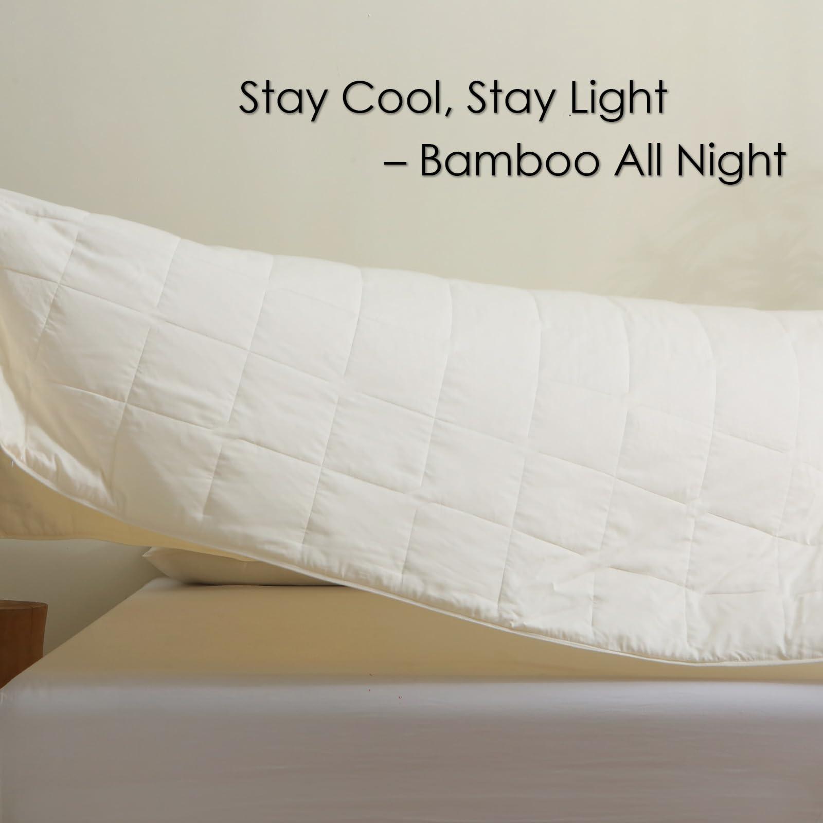 Bamboo Fiber Quilted Summer Quilt – Soft, Cooling & Hypoallergenic Comfort