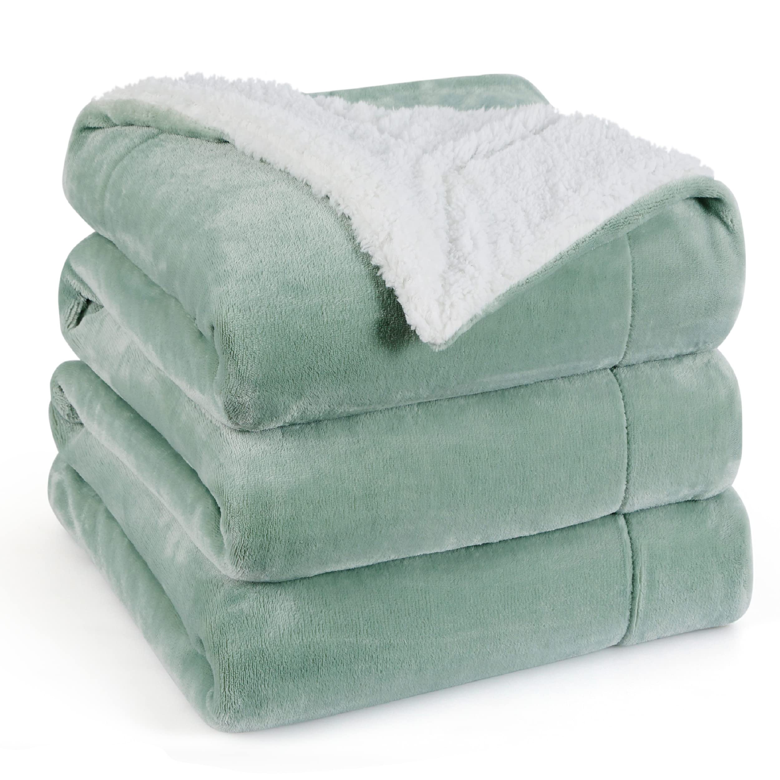 Dual-Layer Flannel & Sherpa Fleece Blanket – Soft, Cozy & Durable