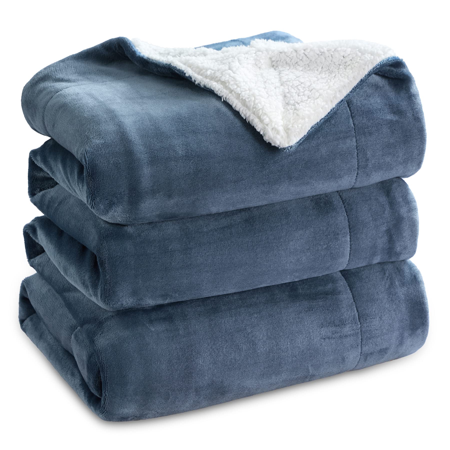 Dual-Layer Flannel & Sherpa Fleece Blanket – Soft, Cozy & Durable
