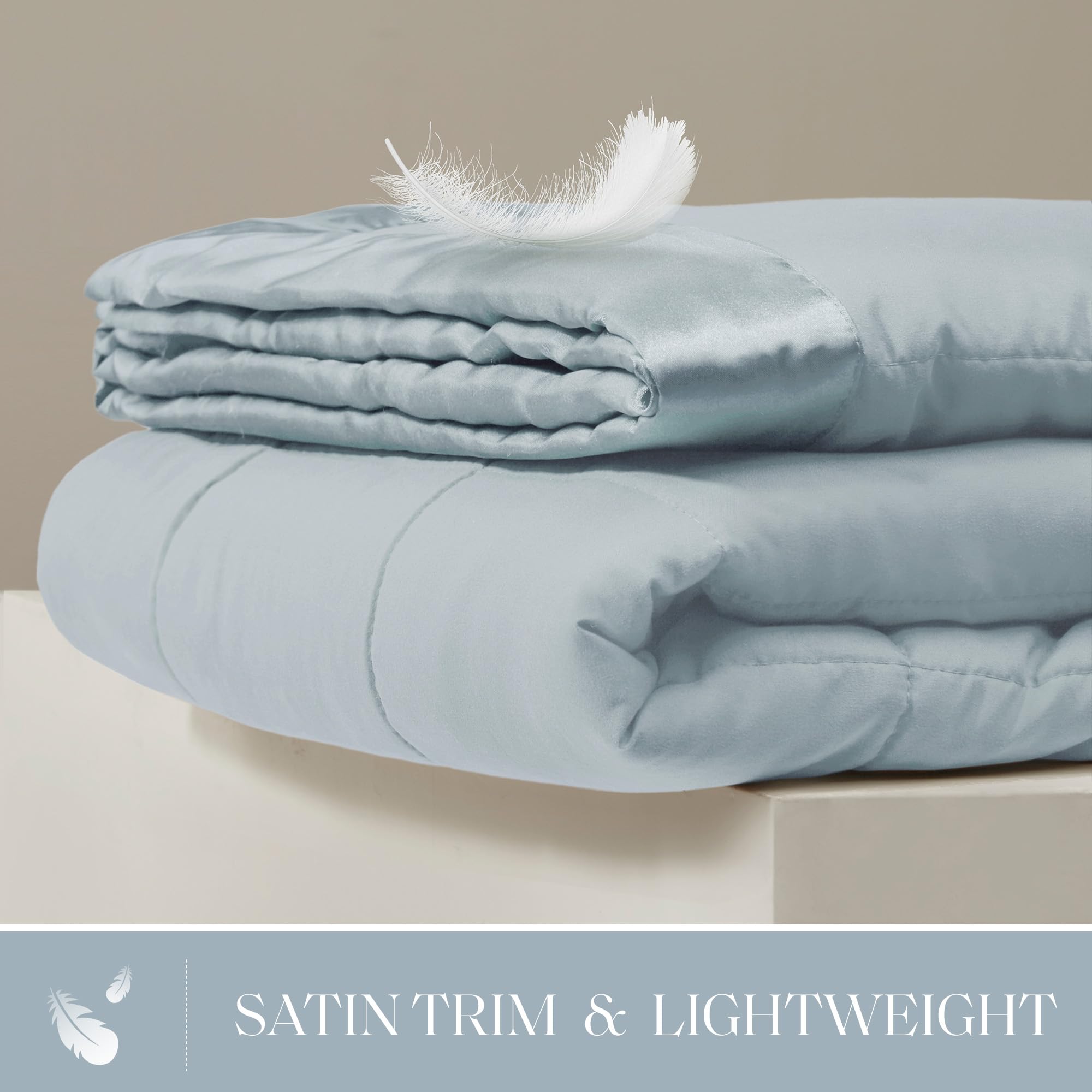 Microfiber Summer Quilt - Soft & Breathable, Dual-Sided, Machine Washable