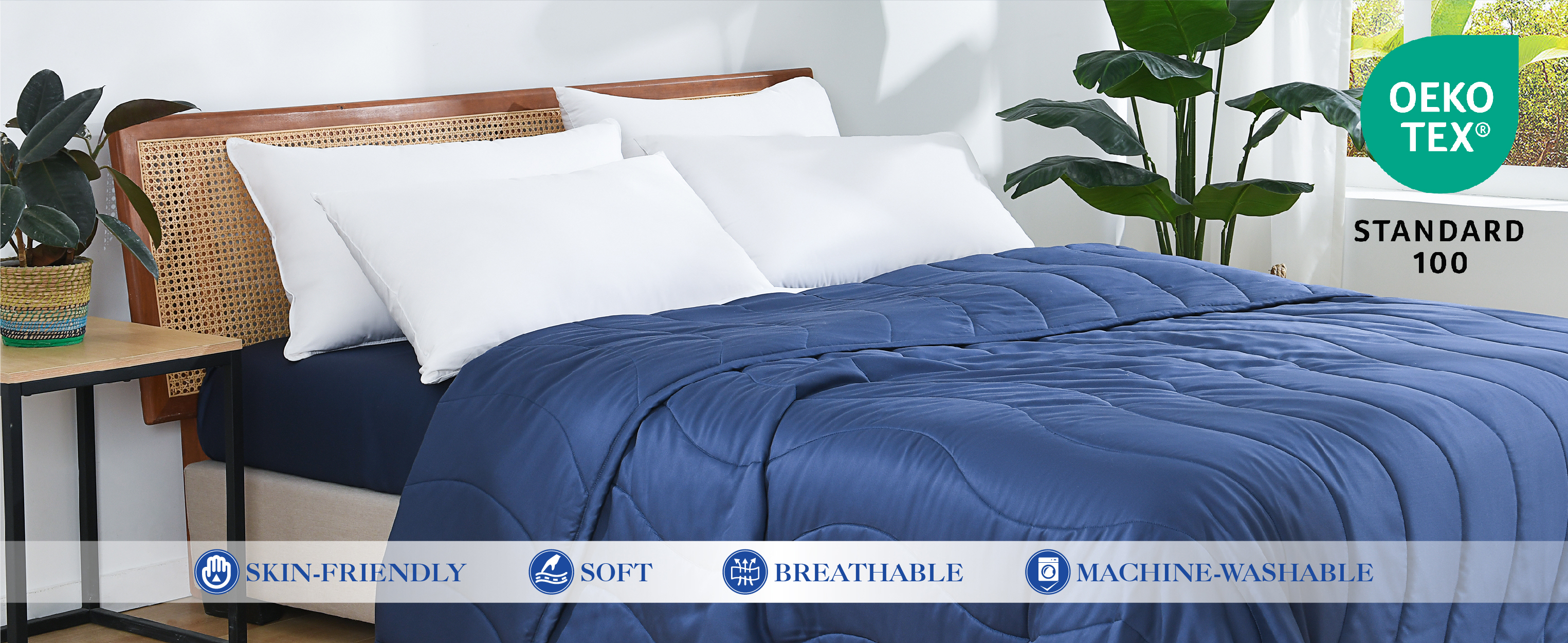 Cooling Bamboo Fiber Summer Quilt – Lightweight, Breathable & Silky Soft