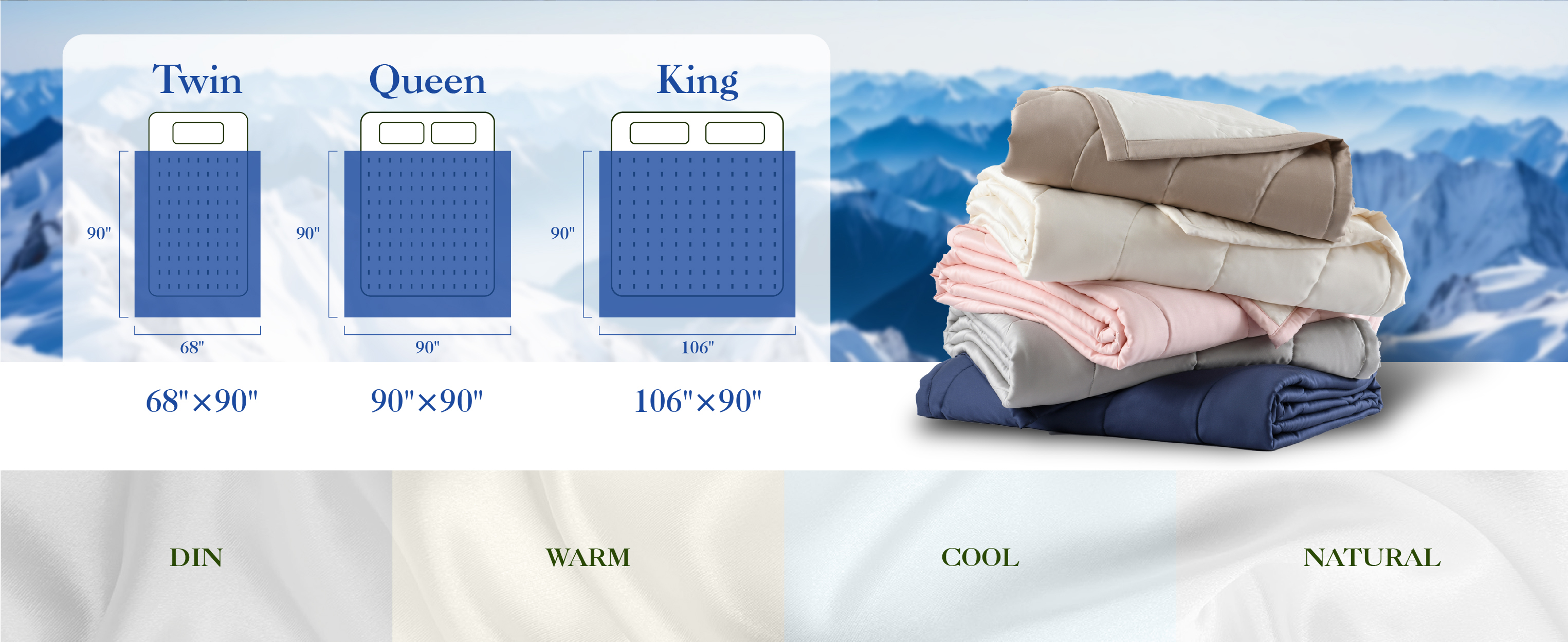 Cooling Bamboo Fiber Summer Quilt – Lightweight, Breathable & Silky Soft