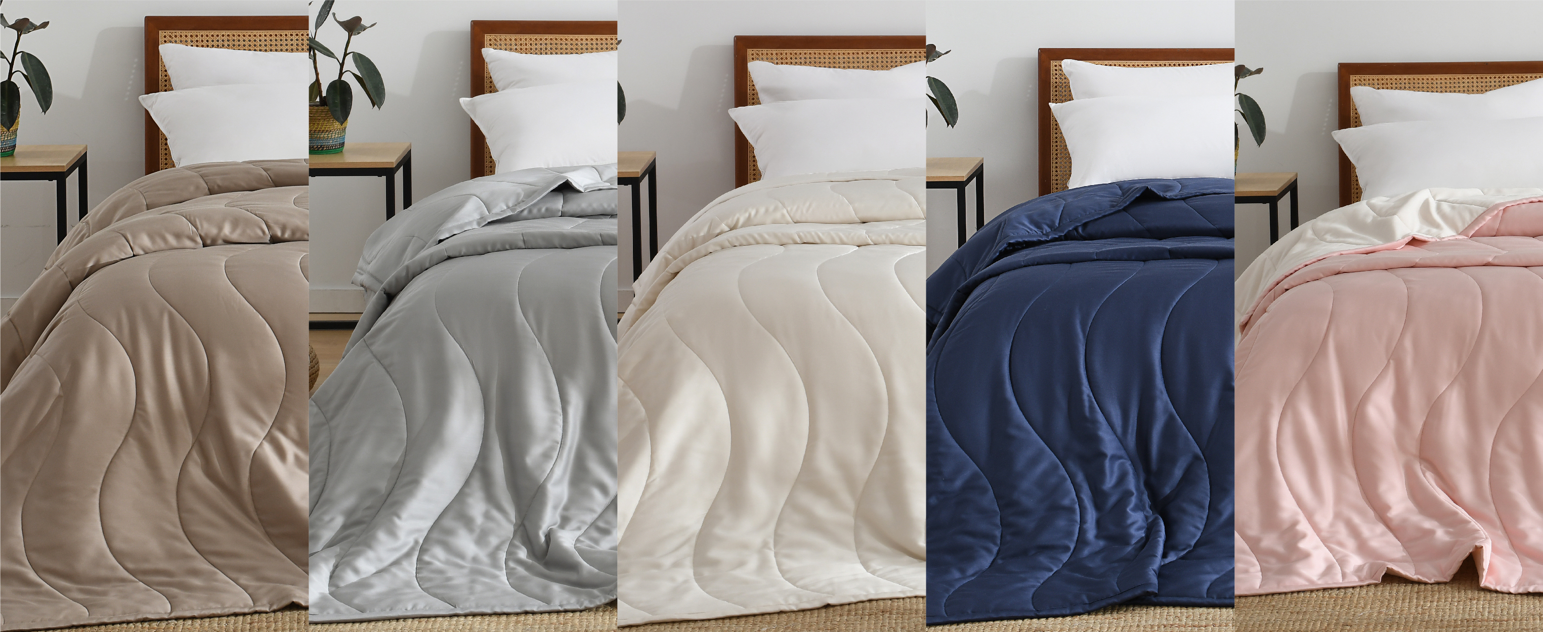 Cooling Bamboo Fiber Summer Quilt – Lightweight, Breathable & Silky Soft