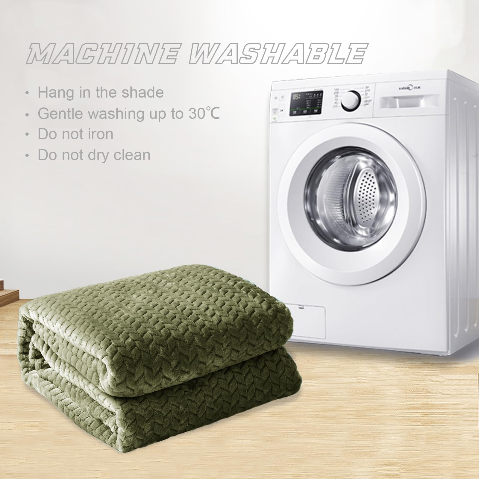 Fleece Blanket with Woven Wheat Pattern – Soft, Lightweight & Stylish Jacquard Throw