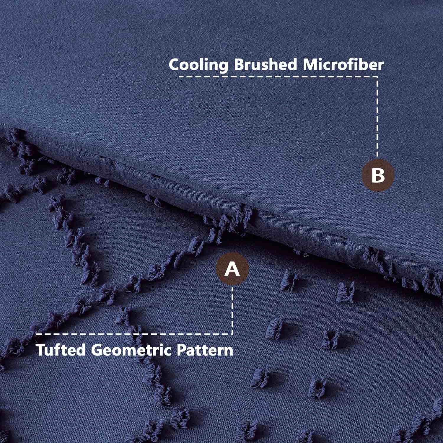 Geometric Cutwork Tufted Quilt Set – Soft Washed Microfiber Bedding for Comfortable Sleep