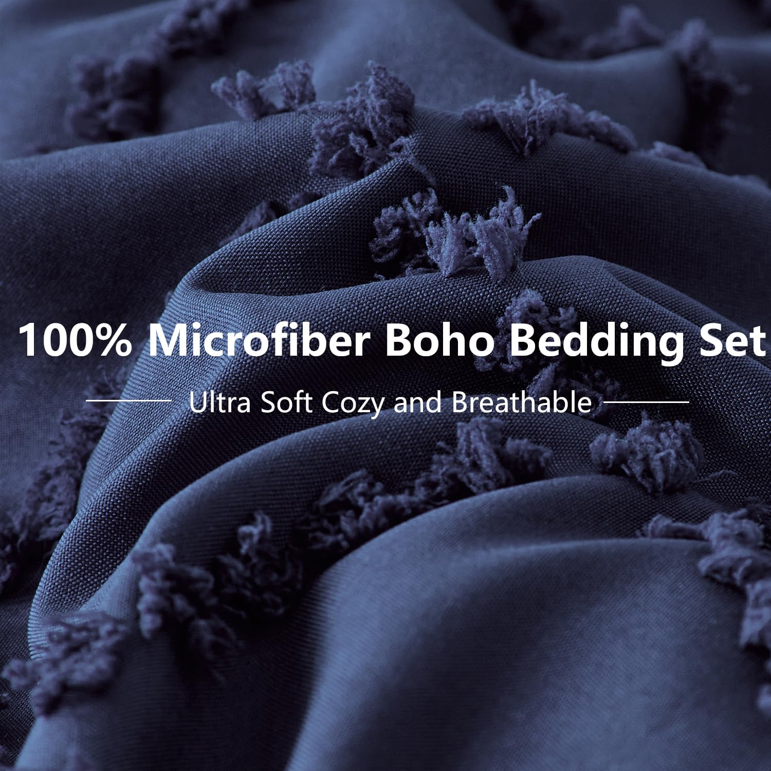 Geometric Cutwork Tufted Quilt Set – Soft Washed Microfiber Bedding for Comfortable Sleep